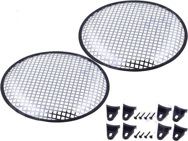 Car Sub Subwoofer speaker Covers New Metal Mesh Covers In Silver 15 Inch 375mm