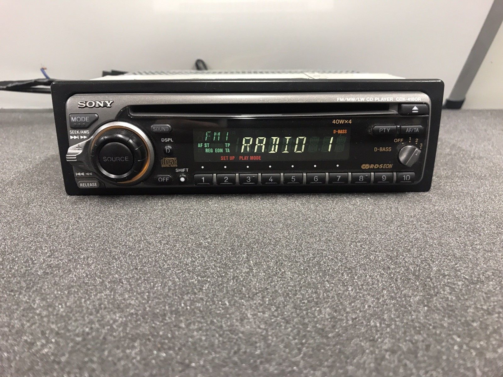 Old Sony Car Radio Stereo Cd Player Model Cdx-4180r Retro 90s Vintage Retro  - JT Audio