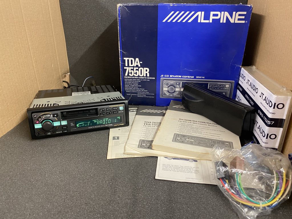 Old Classic Alpine Car Radio Cassette Player Model Tda 7550r With Ai Net Control Boxed Jt Audio