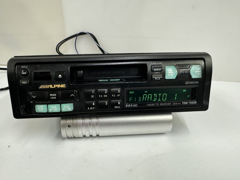 Old Classic Alpine Car Radio Cassette Player Model Tdm-7532r With M-Bus Control