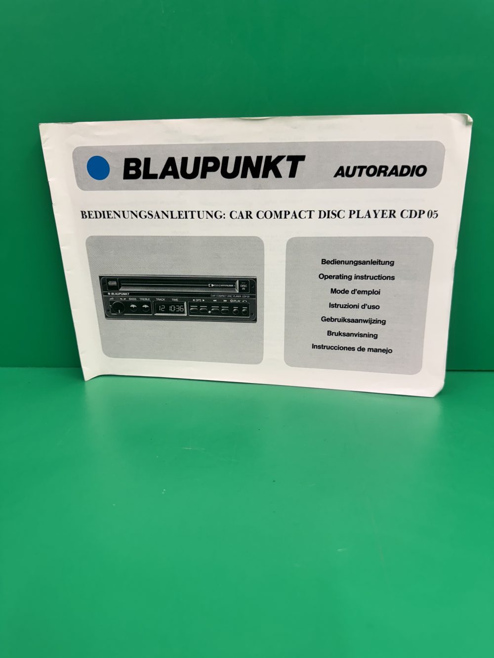 Blaupunkt Cdp 05 Car Radio Stereo Genuine Instruction Manual