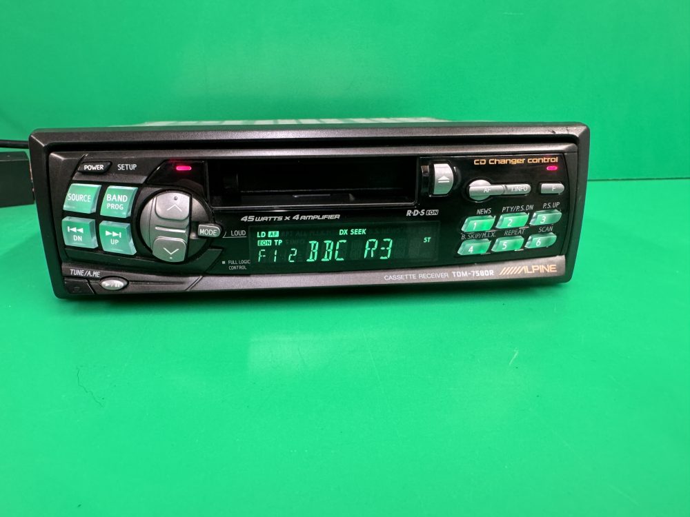 Old Classic Alpine Car Radio Cassette Player Model Tdm-7580r With M-Bus Control