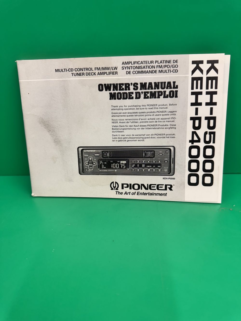 Pioneer Keh-P4000 Keh-P5000 Car Radio Stereo Genuine Instruction Manual