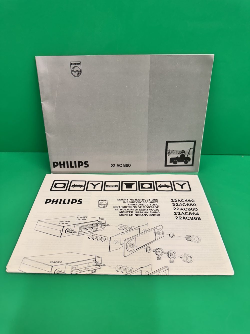 Philips 22ac860 Car Radio Stereo Genuine Instruction Manual